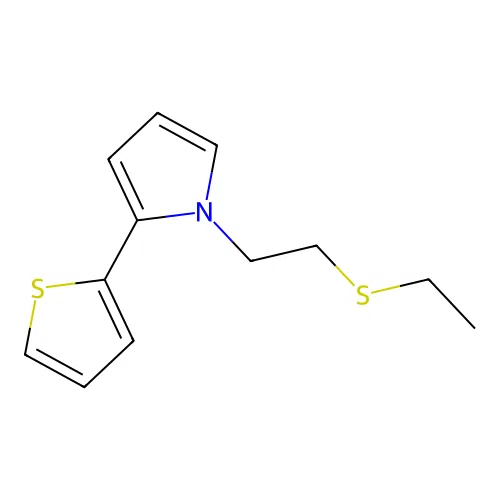 1-Ethylthio-2-(2-(2-thienyl)pyrrolyl)ethane structure