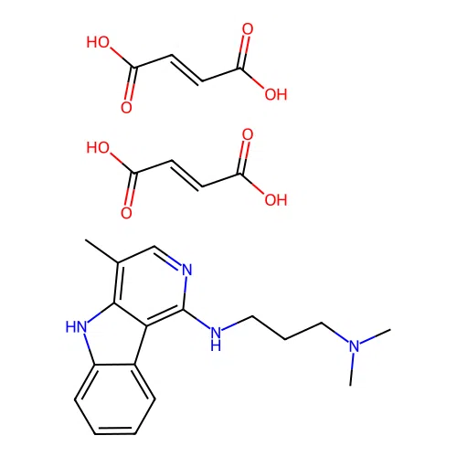 1-(3-Dimethylaminopropyl)amino-4-methyl-5H-pyrido(4,3-b)indole dimaleate structure