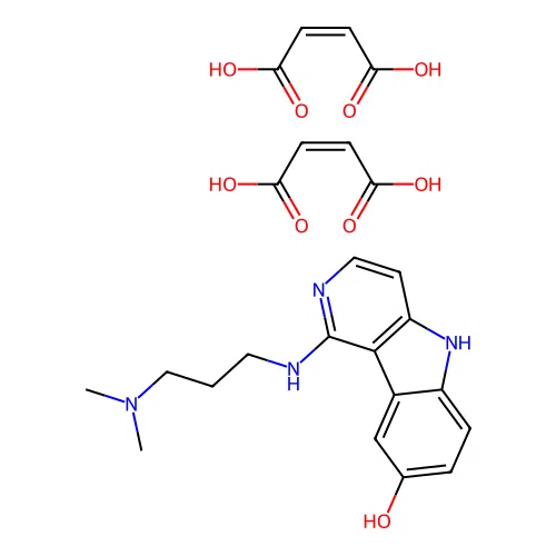1-(3-Diethylaminopropyl)-8-hydroxy-5H-pyrido(4,3-b)indole dimaleate structure