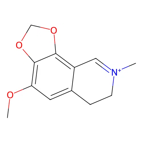 6,7-Dihydro-4-methoxy-8-methyl-1,3-dioxolo[4,5-h]isoquinolinium structure