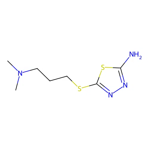 5-(3-Dimethylamino-propylsulfanyl)-[1,3,4]thiadiazol-2-ylamine structure