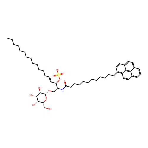 12-(1-Pyrenedodecanoyl)sphingosylgalactosyl-O-3-sulfate structure