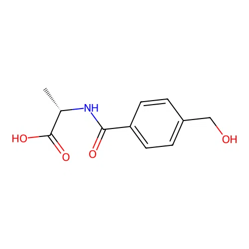 (2S)-2-[[4-(hydroxymethyl)benzoyl]amino]propanoic acid structure