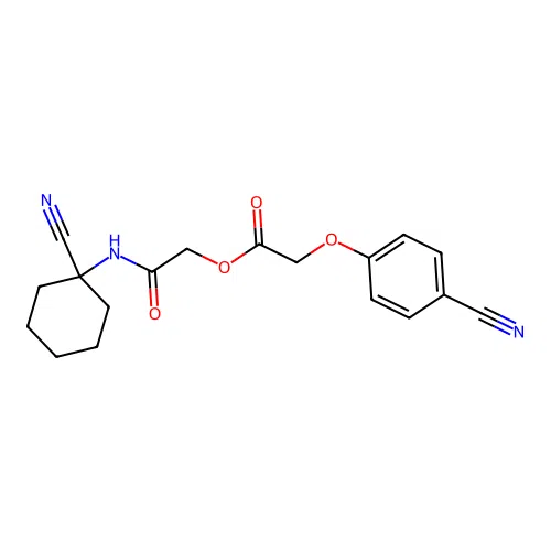[2-[(1-Cyanocyclohexyl)amino]-2-oxoethyl] 2-(4-cyanophenoxy)acetate structure