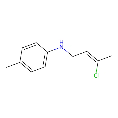 N-(3-chlorobut-2-enyl)-4-methylaniline structure