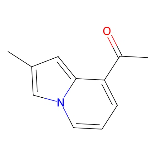 2-Methyl-8-acetylindolizine structure