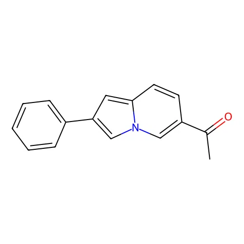 Ethanone, 1-(2-phenyl-6-indolizinyl)- structure