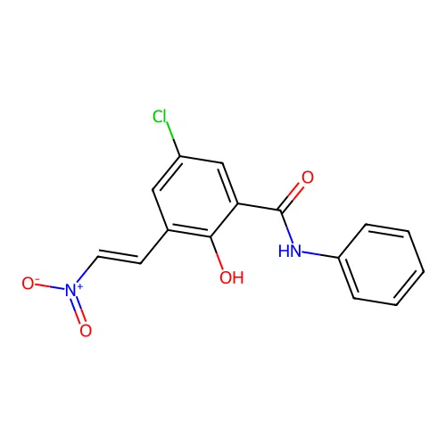 5-Chloro-2-hydroxy-3-((E)-2-nitroethenyl)-N-phenylbenzamide structure