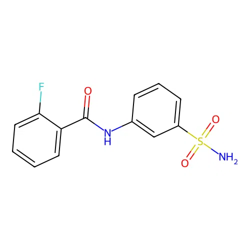 2-fluoro-N-(3-sulfamoylphenyl)benzamide structure