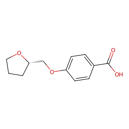 4-[(2S)-tetrahydrofuran-2-ylmethoxy]benzoic acid structure