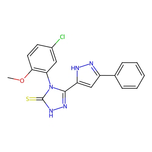C18H14ClN5OS structure