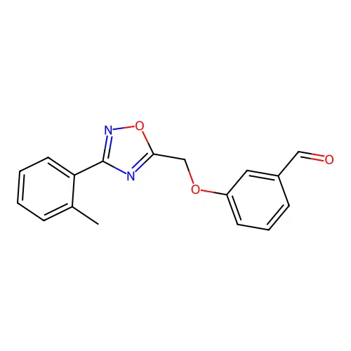 3-((3-(o-Tolyl)-1,2,4-oxadiazol-5-yl)methoxy)benzaldehyde structure