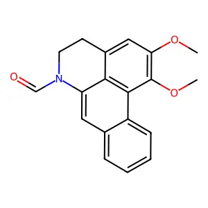 N-demethyl-N-formyldehydronuciferine structure