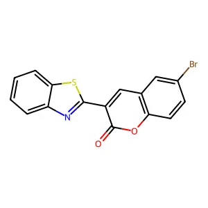 3-(1,3-benzothiazol-2-yl)-6-bromo-2H-chromen-2-one structure