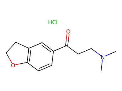 1-Propanone, 1-(2,3-dihydro-5-benzofuranyl)-3-(dimethylamino)-, hydrochloride structure