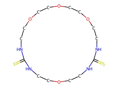 1,9,17,20-Tetraoxa-4,6,12,14-tetraazacyclodocosane-5,13-dithione structure