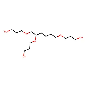 3,3',3''-[Hexane-1,2,6-triyltris(oxy)]tri(propan-1-ol) structure
