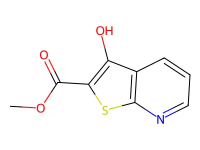 Methyl 3-hydroxythieno(2,3-b)pyridine-2-carboxylate structure