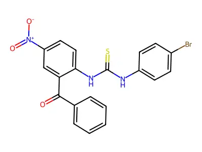 Thiourea, N-(2-benzoyl-4-nitrophenyl)-N'-(4-bromophenyl)- structure