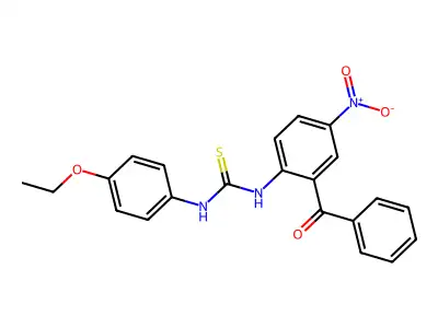 Thiourea, N-(2-benzoyl-4-nitrophenyl)-N'-(4-ethoxyphenyl)- structure