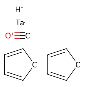 Tantalum, carbonyl bis(eta5-cyclopentadienyl) hydride structure