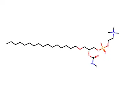 1-O-hexadecyl-2-N-methylcarbamylphosphatidylcholine structure
