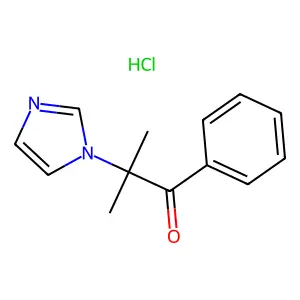 1-Propanone, 2-(1H-imidazol-1-yl)-2-methyl-1-phenyl-, monohydrochloride structure