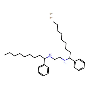 Ethylenediamine, N,N'-bis(1-phenylnonyl)-, dihydrobromide structure