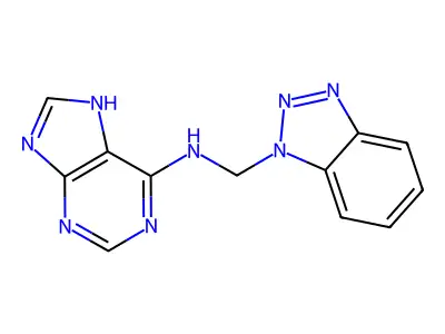 N-(1H-1,2,3-Benzotriazol-1-ylmethyl)-9H-purin-6-amine structure