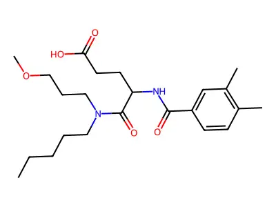 N~2~-(3,4-Dimethylbenzoyl)-N-(3-methoxypropyl)-N-pentyl-alpha-glutamine structure