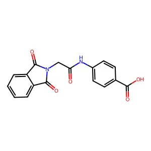 4-{[(1,3-dioxo-1,3-dihydro-2H-isoindol-2-yl)acetyl]amino}benzoic acid structure