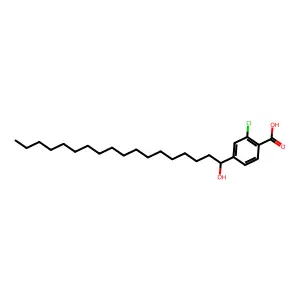 2-Chloro-4-(1-hydroxyoctadecyl)benzoic acid structure