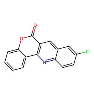 6H-[1]Benzopyrano[4,3-b]quinolin-6-one, 9-chloro- structure
