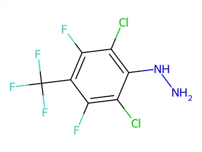 2,6-Dichloro-3,5-difluoro-4-(trifluoromethyl)phenylhydrazine structure