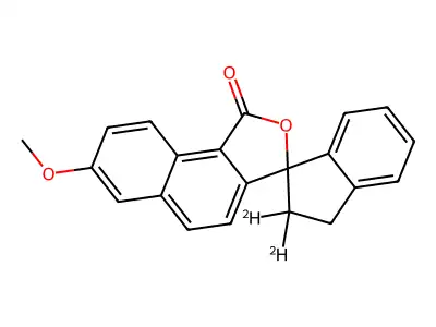 Spiro(1H-indene-1,3'(1'H)-naphtho(1,2-c)furan)-1'-one-2-d, 2,3-dihydro-2-d-7'-methoxy- structure