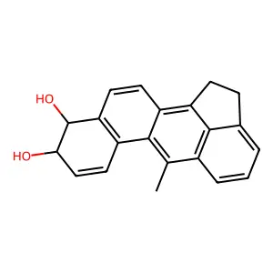 Benz(j)aceanthrylene-9,10-diol, 1,2,9,10-tetrahydro-6-methyl-, trans- structure