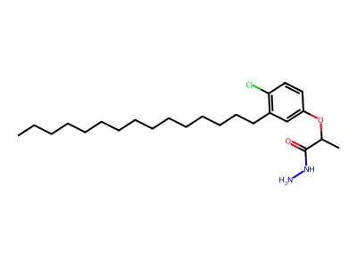 2-(4-Chloro-3-pentadecylphenoxy)propanehydrazonic acid structure