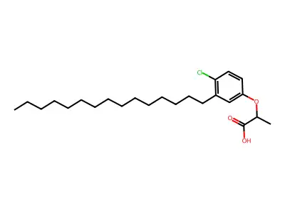2-(4-Chloro-3-pentadecylphenoxy)propanoic acid structure