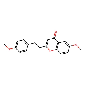 4H-1-Benzopyran-4-one, 6-methoxy-2-(2-(4-methoxyphenyl)ethyl)- structure