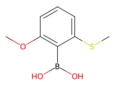 2-Methoxy-6-(methylthio)phenylboronic acid structure