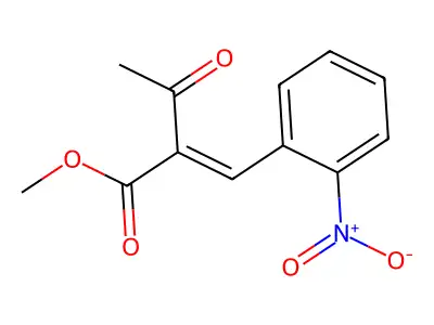 Methyl 2-(2'-nitrobenzylidene)acetoacetate structure