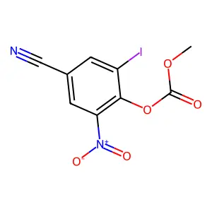 (4-Cyano-2-iodo-6-nitrophenyl) methyl carbonate structure