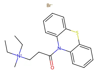 N,N-Diethyl-N-methyl-3-oxo-3-(10H-phenothiazin-10-yl)propan-1-aminium bromide structure