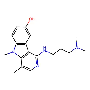 5H-Pyrido(4,3-b)indol-8-ol, 1-((3-(dimethylamino)propyl)amino)-4,5-dimethyl- structure
