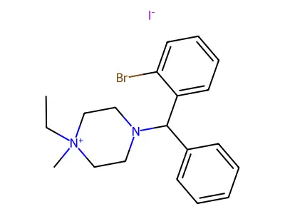 Piperazinium, 4-(o-bromo-alpha-phenylbenzyl)-1-ethyl-1-methyl-, iodide structure