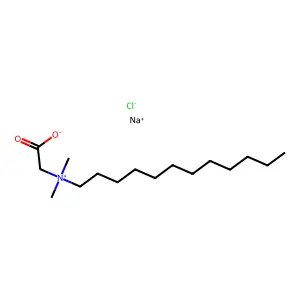 (carboxymethyl)dodecyldimethylammonium chloride, sodium salt structure