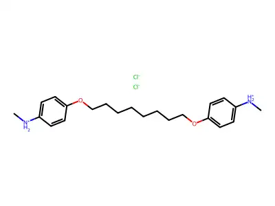 Aniline, 4,4'-(octamethylenedioxy)bis(N-methyl-, dihydrochloride structure