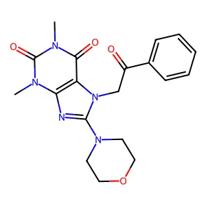 1,3-Dimethyl-8-(4-morpholinyl)-7-(2-oxo-2-PH-ET)-3,7-dihydro-1H-purine-2,6-dione structure
