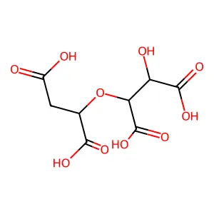 2-(1,2-Dicarboxyethoxy)-3-hydroxybutanedioic acid structure
