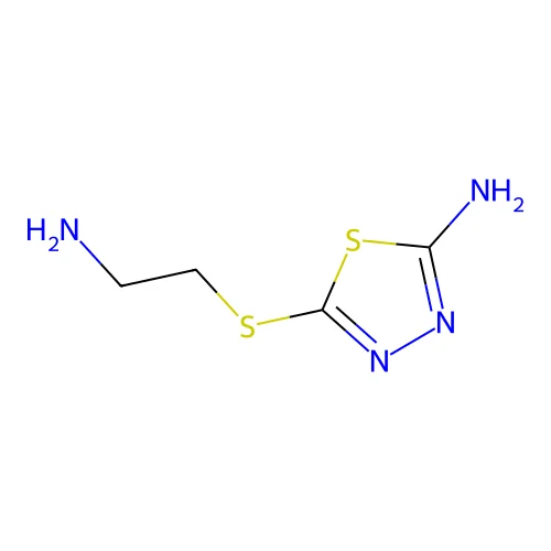 5-(2-Aminoethylsulfanyl)-1,3,4-thiadiazol-2-amine structure